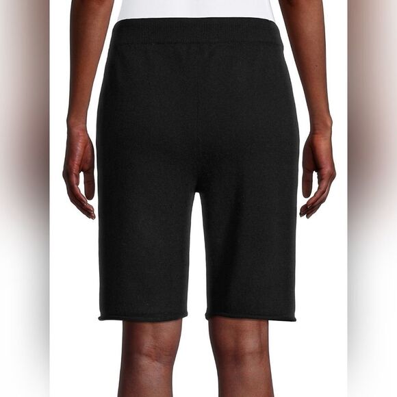 HUDSON Bay black cashmere shorts L BNWT - Picture 2 of 7